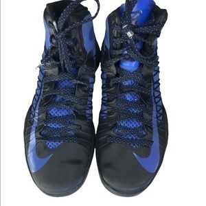 Nike Hyperdunk 2012 Basketball Shoes 524934-005 size 10 Black Game Royal Rare